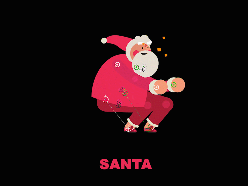 Santa Rig / Christmas 219 adobe aescripts aftereffects animation characteranimator characterrig charactertool design illustration joysticksnsliders vector