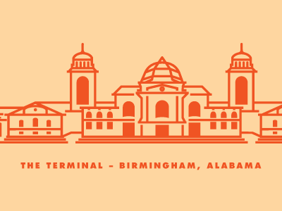The Birmingham Terminal alabama birmingham terminal experimenting illustration vector lines