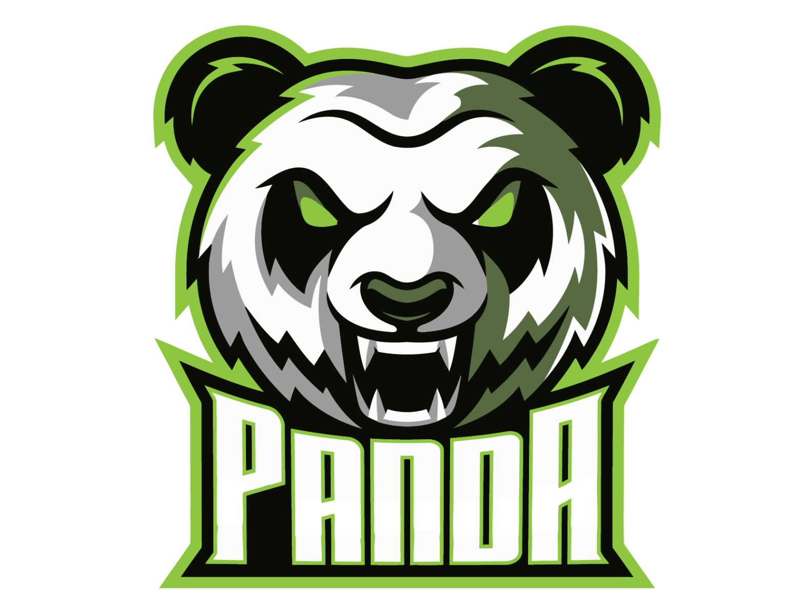 head panda animals logo design by Strobotz on Dribbble