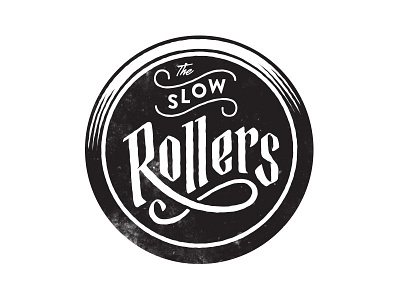 Slow Rollers Logo badge band logo rollers slow texture vintage