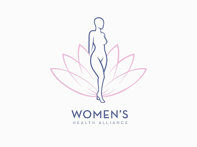 Women's Health Alliance brand center clean feminine identity lady logo modern sexy woman