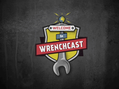 Wrenchcast Animated Logo animation bike industrial intro mechanic motion graphics wrench