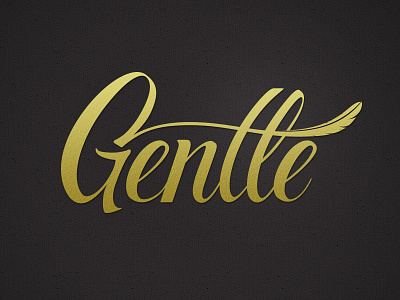 Gentle Script brush script gentle gold hand type handlettering typography