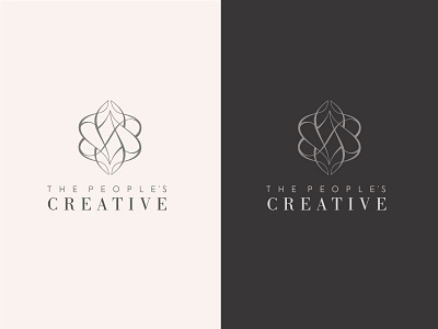 The People's Creative abstract branding creative curved floral flow identity logo people