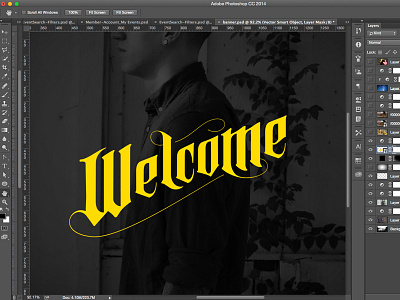 Welcome Splash Page Web Mockup