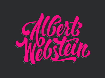 Albert Webstein Logo brand branding bright concept fun hand type logo logotype loose
