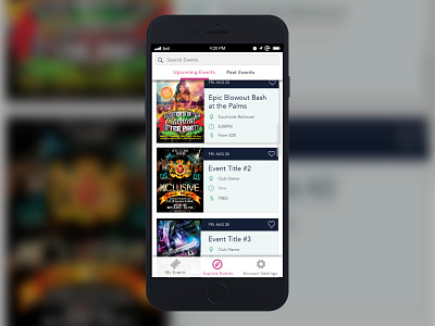 Event App I.P. app concert design event interactive made with invision mobile os shows ui ux