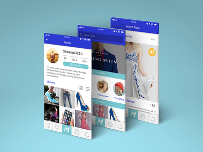 App Screens Perspective Mockup Small app clothing interactive mobile mockup mrkit photo preview screens shopping ui ux