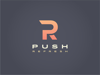 Push Refresh Logo agency branding clean cool fresh logo logotype modern push warm