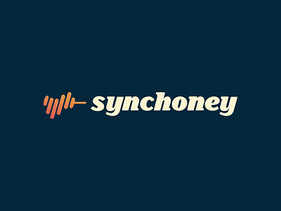 Synchoney Logo Concept branding clean fresh honey logo logotype modern music sync warm