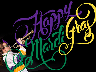 Happy Mardi Gras drawing hand lettering illustration mardi gras marker pen type typography vector