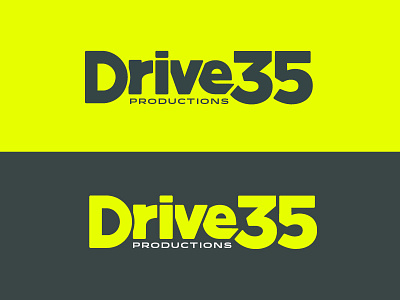 Drive35 branding bright clean drive35 logo modern production simple tech