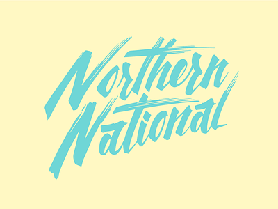 Northern National Logo branding calligraphy cool hand lettering hand type logo modern northern national vintage