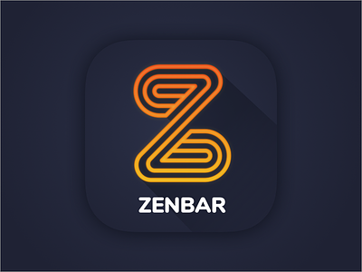 Zenbar Logo app icon bar branding colorful dark logo neon nightlife z