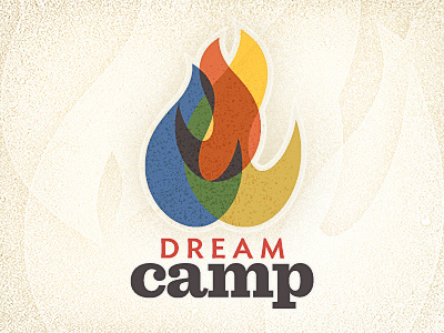 dream camp childrens camp concept logotype
