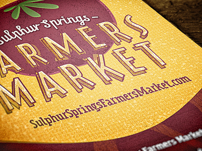 Local Farmers Market Promo announcement flier graphic design print textures