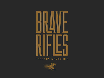 Brave Rifles concept design illustration typography