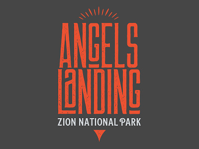 Angels Landing Logo art direction branding concept custom logotype national park typography vector zion