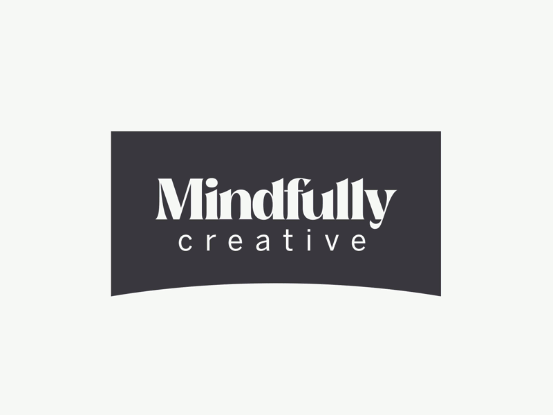 Mindfully Creative concept development graphic design illustration logo logotype typography vector