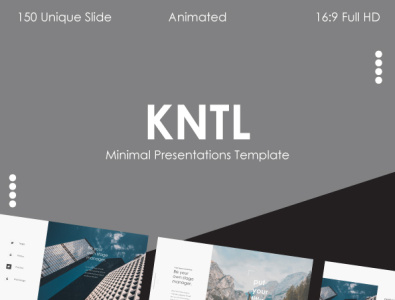 KNTL MNML - Presentation Template animation blue business chart clean corporate creative dark light marketing minimal minimalist mnml modern popular portfolio powerpoint powerpoint presentation powerpoint template