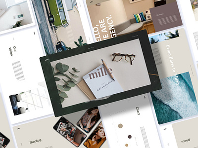 Mille Lookbook - Presentations Template animation blue business chart clean corporate creative light marketing minimal portfolio