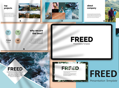 Freed Minimal - Presentation Template blue branding business corporate creative marketing minimal modern portfolio powerpoint