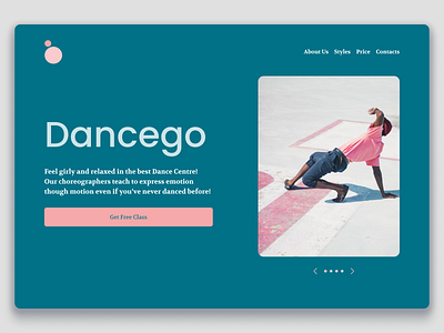 Dance school/ Concept/ UI design ui ux