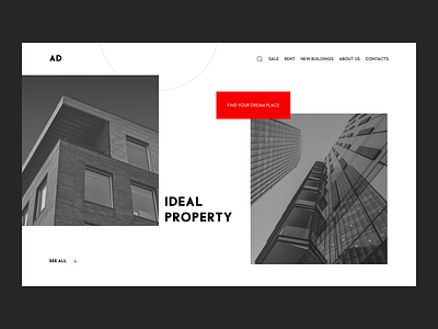 Real Estate figma graphic design landingpage ui webdesign