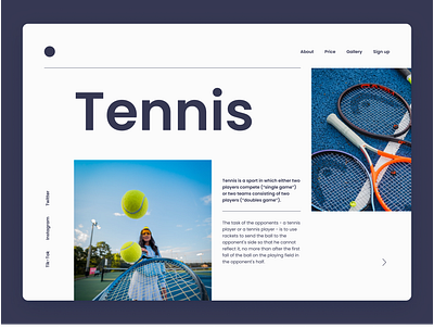 Landing page of the tennis school design figma landingpage ui webdesign