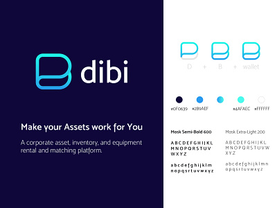 Dibi Concept blue brand brand identity branding dibi logo design logo design branding logodesign