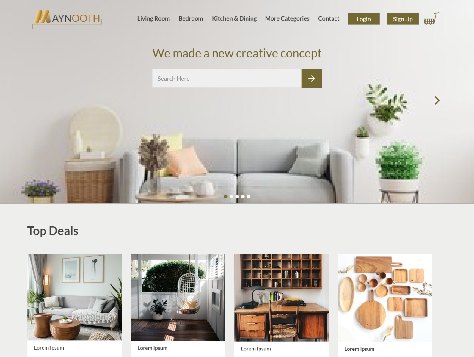 Maynooth Furniture Homepage by Navyashree K M on Dribbble