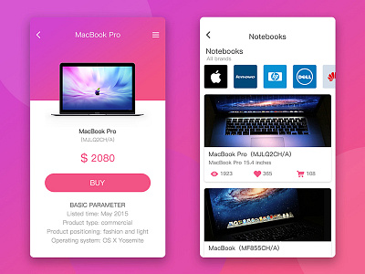 Ecommerce ui，app