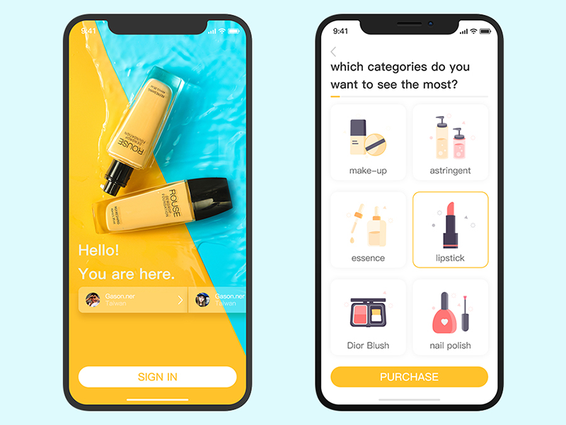 Beauty makeup ui,app