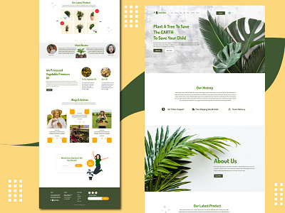 Plant Box - Landing Page Design For Plant Lover adobexd responsive tree uidesign