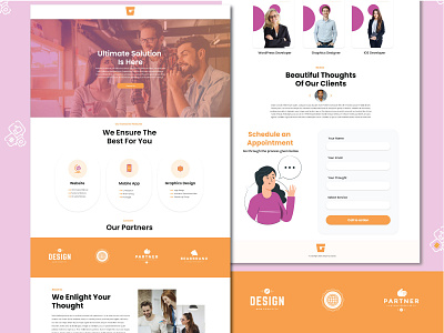 Website Solution Landing Page graphics design landing landing page mobile app ui design website