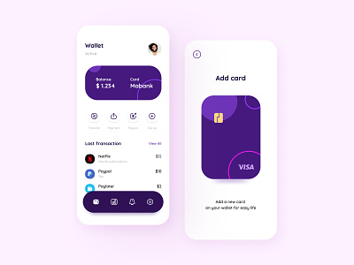 Mabank - Wallet app concept creative design finance financial graphic design ios ui kit mobile mobile app ui ui kit wallet wallet app