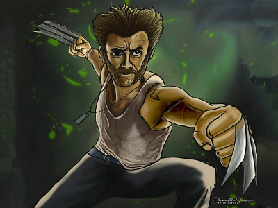 Wolverine - Digital Drawing adobe photoshop cartoon character dhanushka sanjaya dhanushka sanjaya digital art digital drawing logan marvelcomics srilanka wacom wacom intuos wolverine