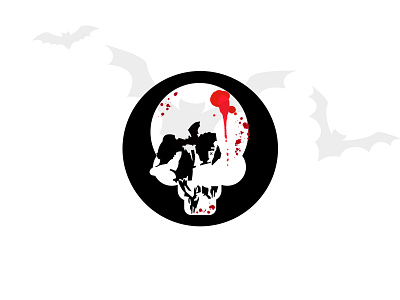 Blood skull design illustration