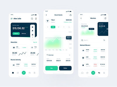 📈 Stoxxy - Stock market app app clean cryptocurrency curencies design finance investment app investments stock market stock trading stocks trading ui ux