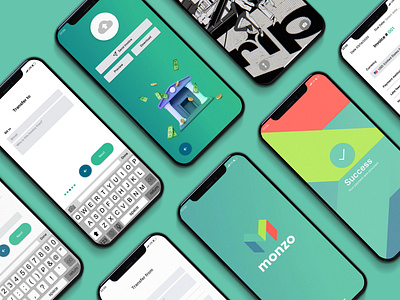 Monzo mobile app app branding ui ux