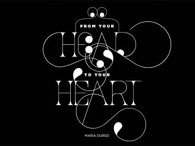 Head to Your Heart book cover branding identity lettering port typography