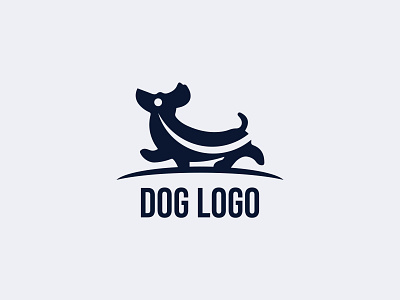 DOG LOGO -  flat minimalist logo design