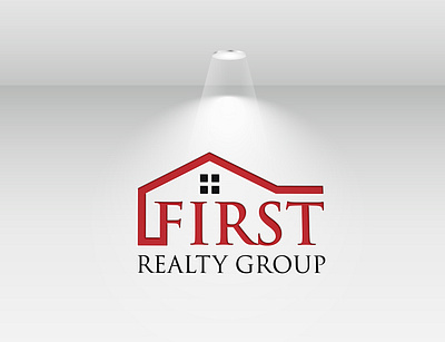 First Realty Group Logo - Flat Minimalist Logo Design agency app brand building business city company first realty group logo first realty group logo flat minimalist logo design graphic designer icon logo logo designer logos logotype real estate town vector website