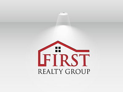 First Realty Group Logo - Flat Minimalist Logo Design