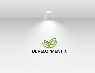 DEVELOPMENT K LOGO - flat minimalist logo design agency app branding flat minimalist logo design graphic designer icon illustration logo logo designer logo maker vector