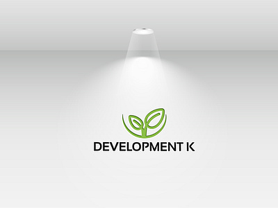 DEVELOPMENT K LOGO - flat minimalist logo design