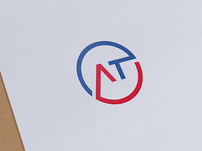 A T Letter Logo Design - Flat Minimalist Logo Design