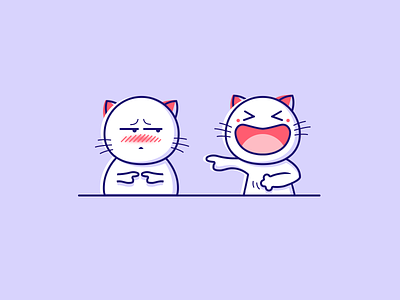 cat cat emoji emotion laugh shy simple