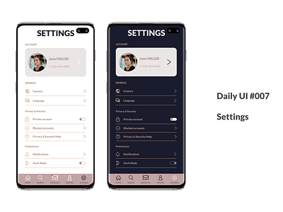 Daily UI Day 007 007 app appsettings dailyui dailyuichallenge design designer settings settingspage sketch ui uidesign ux uxdesign