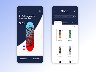 Skate Shop Mobile UI Design